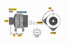 Generator / Alternator OPEL VIVARO caroserie (F7) (2001 - 2014) BOSCH 0 986 080 420