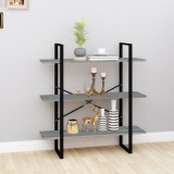 vidaXL Bibliotecă, gri sonoma, 100x30x105 cm, lemn prelucrat