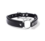 Zgarda Rosy Cat Silver Ring Negru