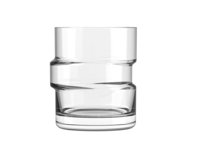 Set 6x Pahar din sticla model Glitch, 350 ml