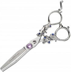 WOLF Degloving foarfece pentru dreptaci 6.0 Stoni Blue offset foarfece de păr pentru salon Linia pro