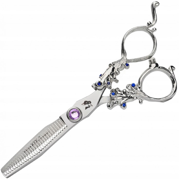 WOLF Degloving foarfece pentru dreptaci 6.0 Stoni Blue offset foarfece de păr pentru salon Linia pro