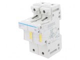 Separator cu Fuzibil 14x51mm pentru Șină DIN 50A 690V 2 Poli