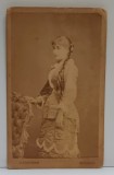 FOTOGRAF C. SZATHMARY , BUCURESTI , TANARA LANGA FOTOLIU , FOTOGRAFIE C.D.V. , A DOUA JUMATATE A SECOLULUI XIX