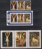 Cook Insule 1977 - 400 de ani de la nașterea lui Rubens, Serie + 3 Colite + Bloc, Set Complet, MNH, Nestampilat