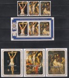 Cook Insule 1977 - 400 de ani de la nașterea lui Rubens, Serie + 3 Colite + Bloc, Set Complet, MNH