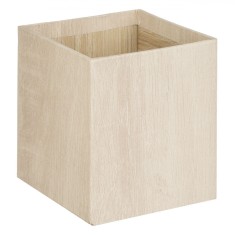 Suport Pixuri Carton, Model Wood, Culoare Bej, Dimensiuni 9.5x9.5x10.8cm