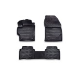 Covorase Auto Tip Tavita Cauciuc PSN Toyota Corolla E210 2019-2024 Negre, Margine Inalta, Fixare Podea