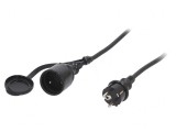 Prelungitor alimentare negru 10m 16A, KEL