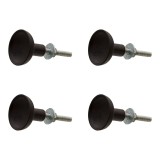 Cumpara ieftin Set 4 butoni mobilier din fier maro 3x2 cm