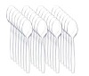 Set 100 Lingurite Desert Plastic Reutilizabile, 14 cm - Transparent