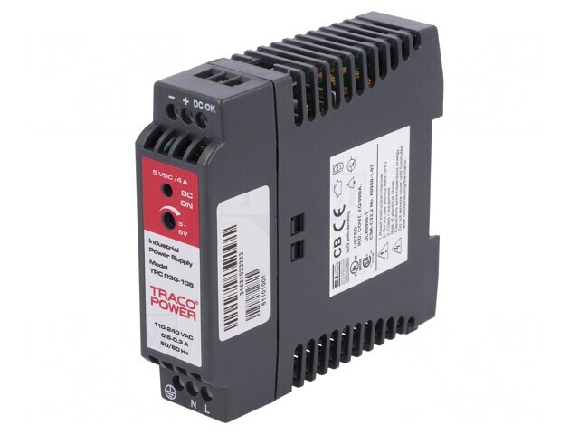 Alimentator Pulsatoriu Șină DIN 20W 5V 4A 85-264VAC