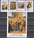 Antigua si Barbuda 1989 - Crăciun - Picturi de Rafael, Serie scurta + Colita, MNH