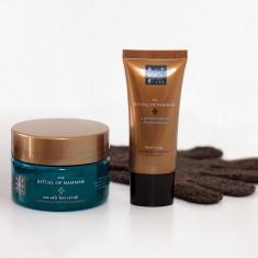 Set cadou pentru spa Rituals, The Ritual of Hammam cu exfoliant de corp + sapun negru + manu?a foto