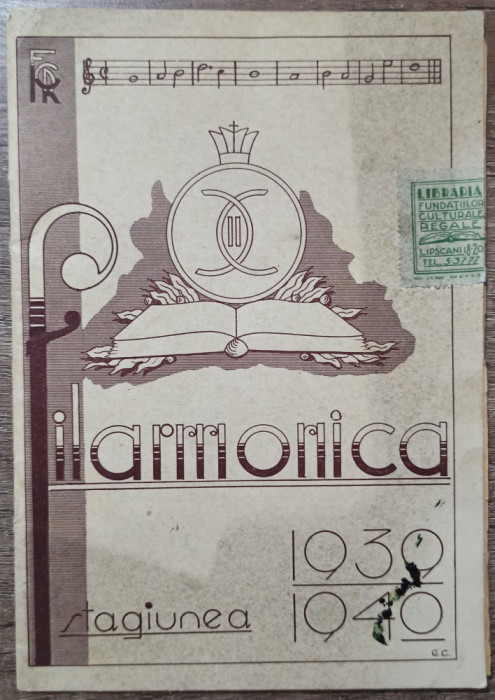 Program Filarmonica, stagiunea 1939-1940// portret Carol II
