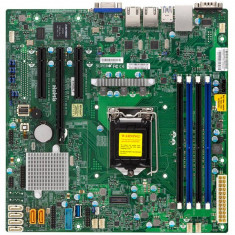 Supermicro MBD-X11SSL-F-B Single SKT Intel C232 chipset 4xDIMMs UDIMM DDR4 2133MHz 6xSATA3 6G 2xSATA-DOM 2x1GbE i210AT 3xPCIe3.0 slots Micro foto