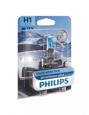 Bec Far H1 55w 12v White Vision Ultra (Blister) Philips 1buc foto