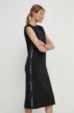 EA7 Emporio Armani rochie culoarea negru, midi, oversize