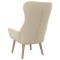 Scaun de relaxare, crem, material textil - 4
