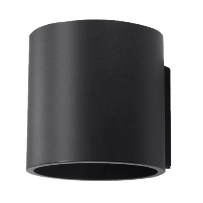 Lampă De Perete Orbis Negru Aluminiu 1 Bec Cilindric Modern De Interior