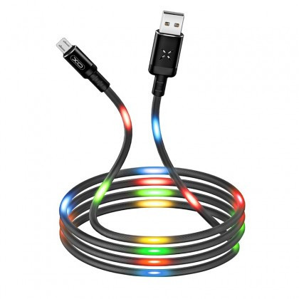 Cablu de date si Incarcare XO-NB108, USB - Micro USB, 2.1A, 1m, Negru Blister