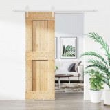 Usa glisanta cu set de feronerie 70x210 cm, lemn masiv de pin GartenMobel Dekor, vidaXL