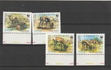 Somalia 1992 - Fauna , WWF , Gazella , serie 4 valori , dantelate , MNH , Mi.436-439, Nestampilat