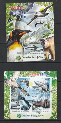 Burundi 2012 - Incalzirea Climaterica S/S 1v + M/S 1v NEDANTELATA MNH foto