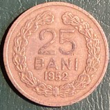 Moneda RPR 25 Bani 1952, Rom&acirc;nia, Colecție Numismatică - Monedă Veche Circulată