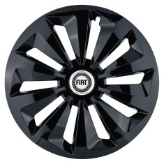 Set 4 capace roti Fox negru R14 Compatibil Cu Fiat