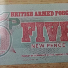 M1 - Bancnota foarte veche - Marea Britanie - militara - 5 new pence