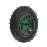 Roata pentru roaba Micul Fermier 3.50-8, ax 14 mm, janta verde