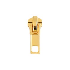Cursor fermoar cu autoblocare pentru fermoar metalic Crisalida, 5 mm, Auriu