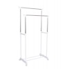 Suport dublu pentru umerase raft incaltaminte roti transport inaltime ajustabila 159-80-41 cm