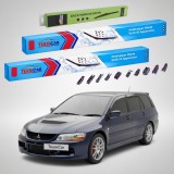 Cumpara ieftin Stergatoare Mitsubishi Lancer Wagon Gen VII (CS_W/CT_W) EVO IX Wagon 2003-2008 | Set Fata si Spate Flat Premium - TeamCar