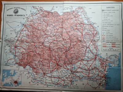 harta republicii socialieste romania - anii &amp;#039;70 - &amp;#039;80 - dimensiuni 46/34 cm foto