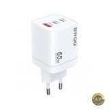 Incarcator Retea BWOO CDA147 65W 4.5A 1 x USB-A - 2 x USB-C Alb