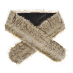 Fular elegant din blana artificiala maro