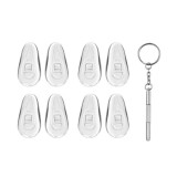 Surubelnita de Reparat Ochelarii, 6 x 0.5cm + 8 Pernute Siliconice Nazale - Techsuit (ST1) - Silver