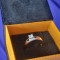 Inel aur galben 14K , cu zirconiu mare, model clasic, nou.
