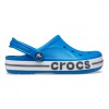 Saboti Crocs Bayaband Clog Albastri Bright Cobalt/Slate Grey, Dama/Barbat, Croslite, Plaja/Casa, Accesorii Jibbitz