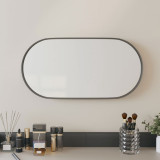 vidaXL Oglindă de perete, negru, 20x40 cm, ovală