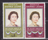 SIERRA LEONE 1952 JUBILEUL DE ARGINT REGINA ELIZABETH II SERIE MNH, Nestampilat