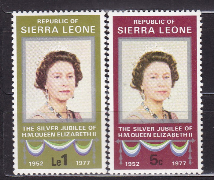 SIERRA LEONE 1952 JUBILEUL DE ARGINT REGINA ELIZABETH II SERIE MNH