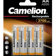 Baterie Reincarcabila Camelion AA LR6 Acumulatori Preincarcati Ni-MH 1.2V 2700mAh Blister 4 si Cutie Cadou