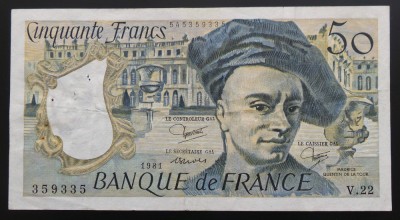 Bancnota 50 FRANCI / FRANCS - FRANTA, anul 1981 * cod 755 - excelenta foto