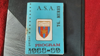 Caiet program ASA TG. Mures1988-1989 foto