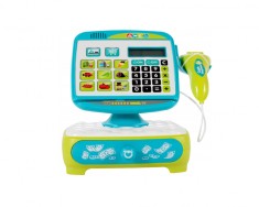Set casa de marcat cu panou touch screen, cos de cumparaturi, alimente fast-food, MalPlay 107710 foto