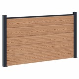vidaXL Panou de Gardă WPC și Aluminiu Maro 42039070