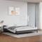 Cadru de pat cu tablie, gri, 180x200 cm, piele ecologica GartenMobel Dekor